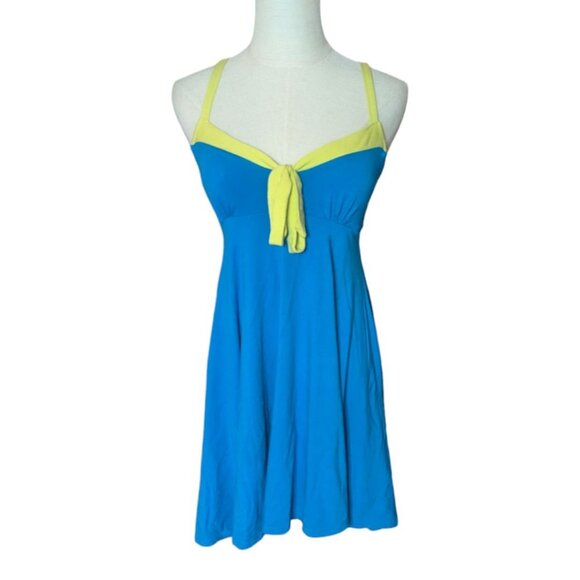 VS Bra Tops Blue Cotton Mini Dress Extra Small - Picture 1 of 5